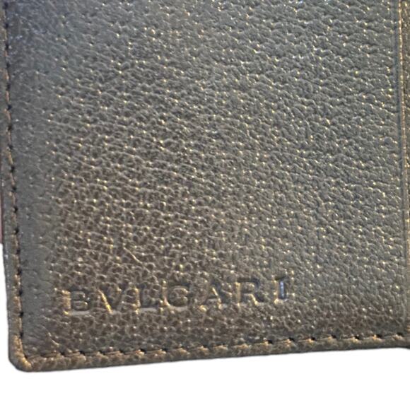 Bvlgari Brown Bifold Classic Snap Wallet Authentic - Picture 8 of 8
